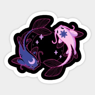 Moon and Sun Koi Sticker